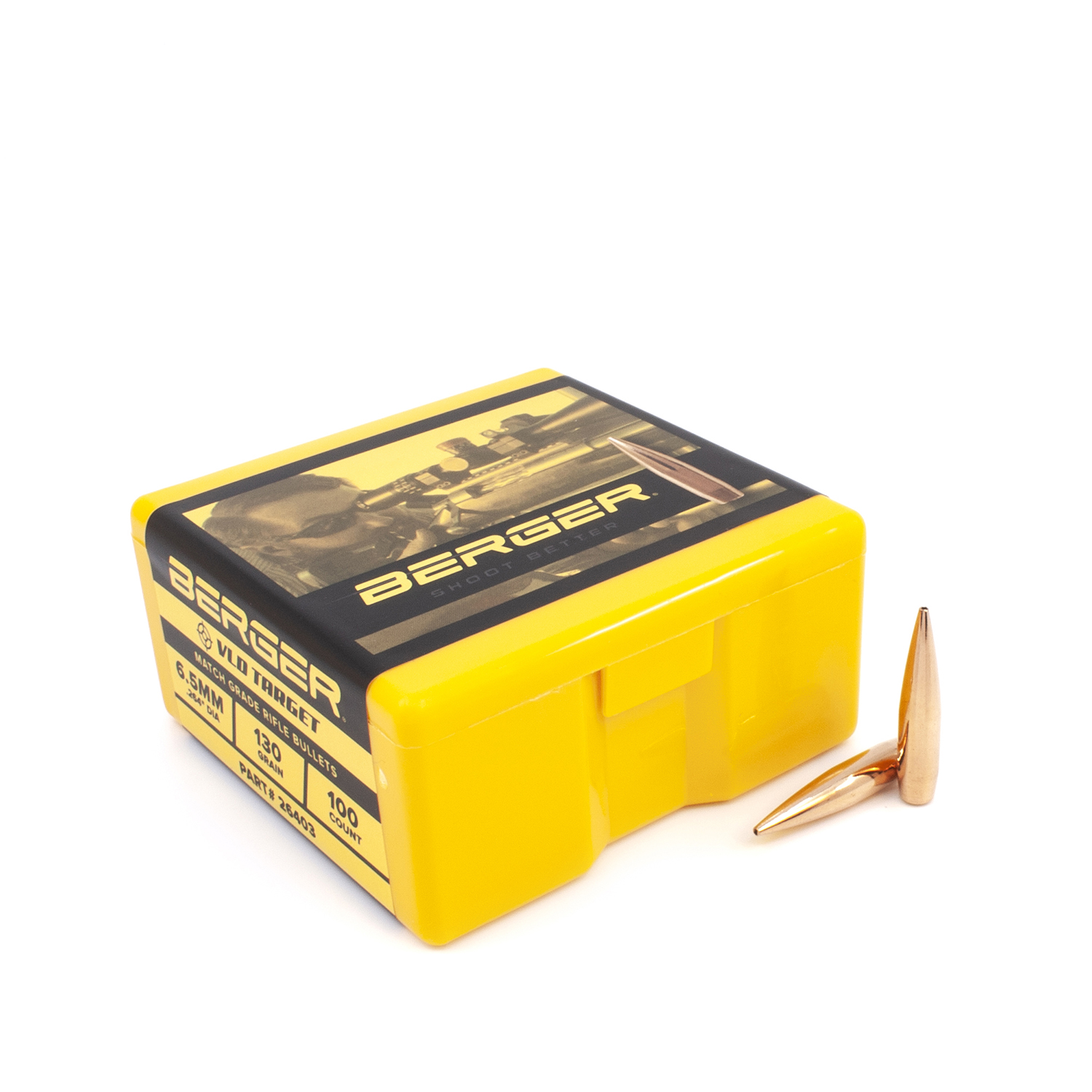 Berger Bullets - 6.5mm, 130 gr. VLD Target - Box of 100