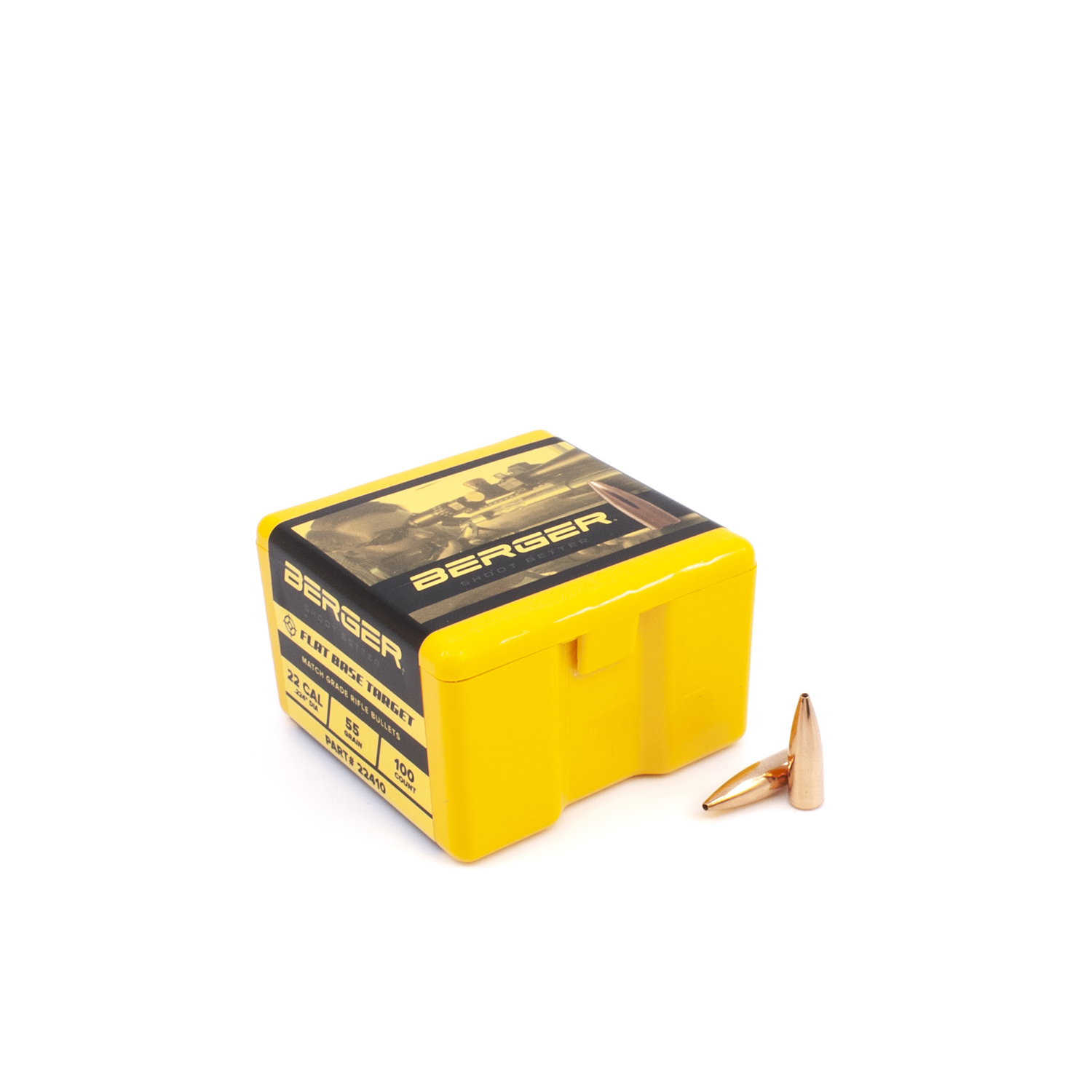 Berger Bullets - .22 cal, 55gr FB Target - Box of 100
