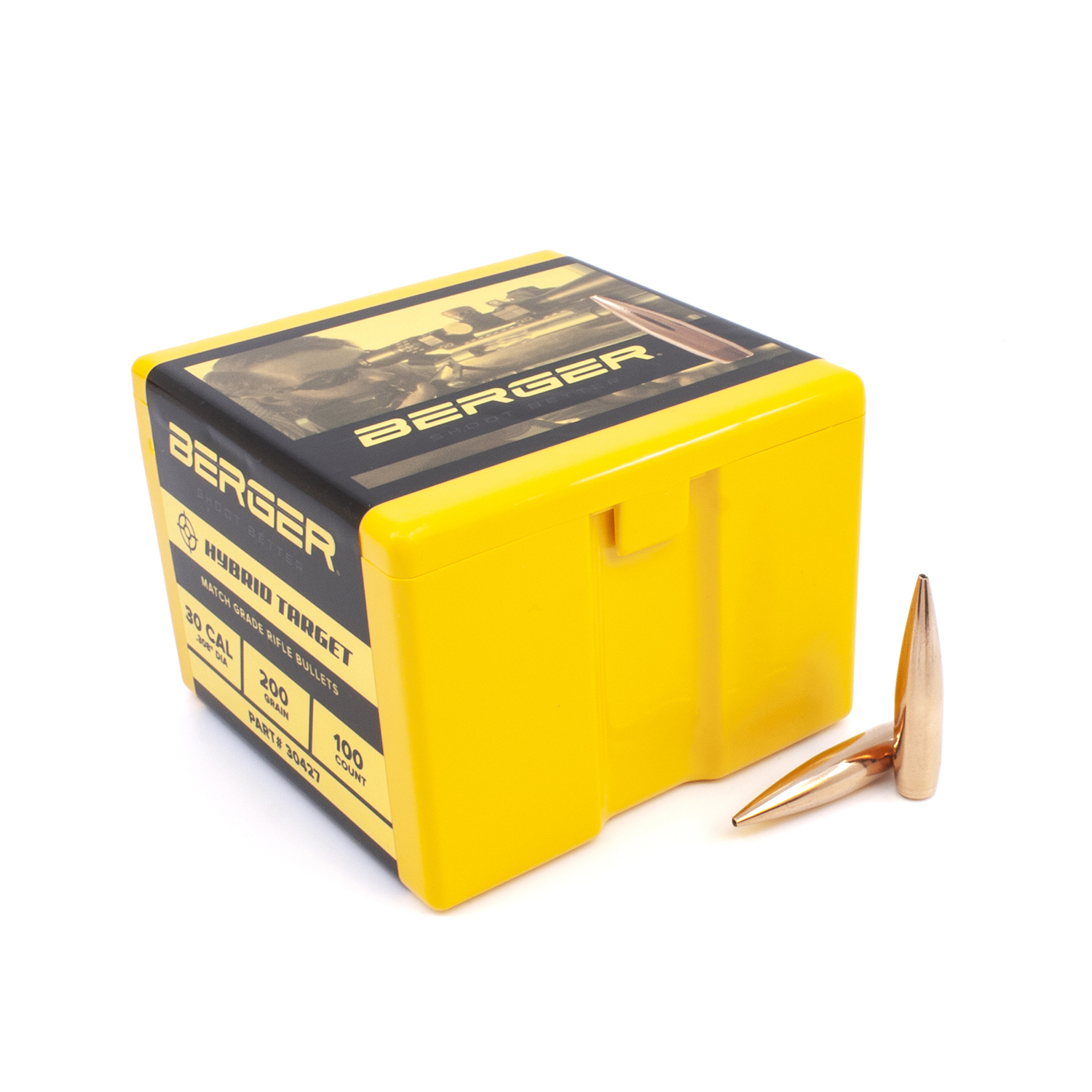 Berger Bullets - .30 cal, 200 gr. Hybrid Target - Box of 100