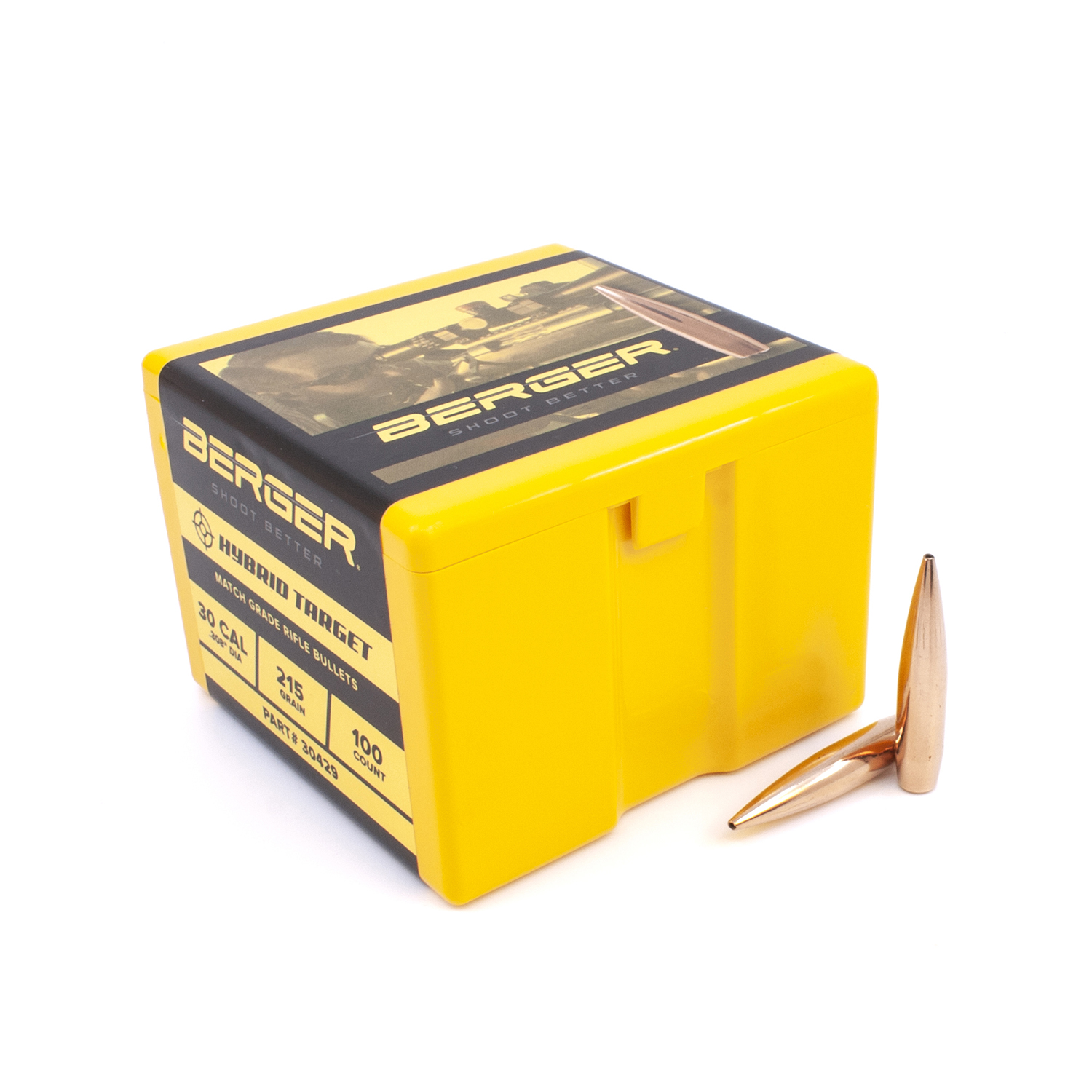 Berger Bullets - .30 cal, 215 gr. Hybrid Target - Box of 100