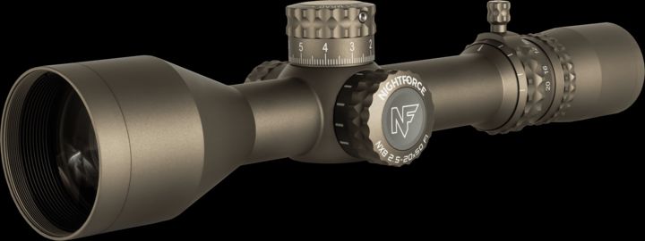 Nightforce - NX8 2.5-20X50 F1 MIL-XT DE - ZS - .1MIL - DG - PTL